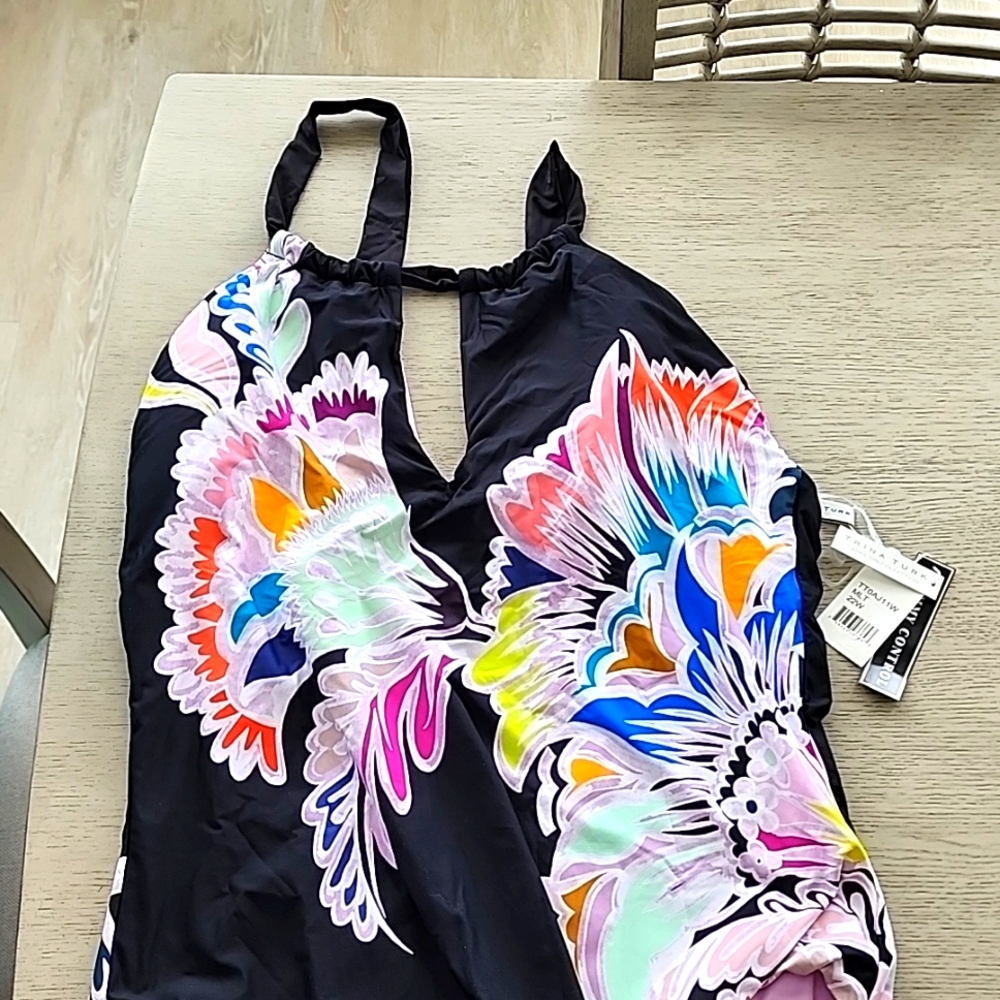 NWT Trina Turk Seychelles High Neck 22W Multi color